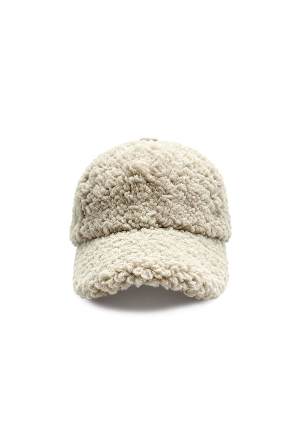 Zenya Shearling Baseball Cap - Taupe Beige - Bigardini