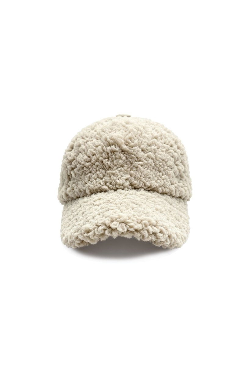 Zenya Shearling Baseball Cap - Taupe Beige - Bigardini