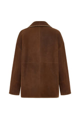 Zoe Women’s Reversible Shearling Jacket - Beige - Bigardini