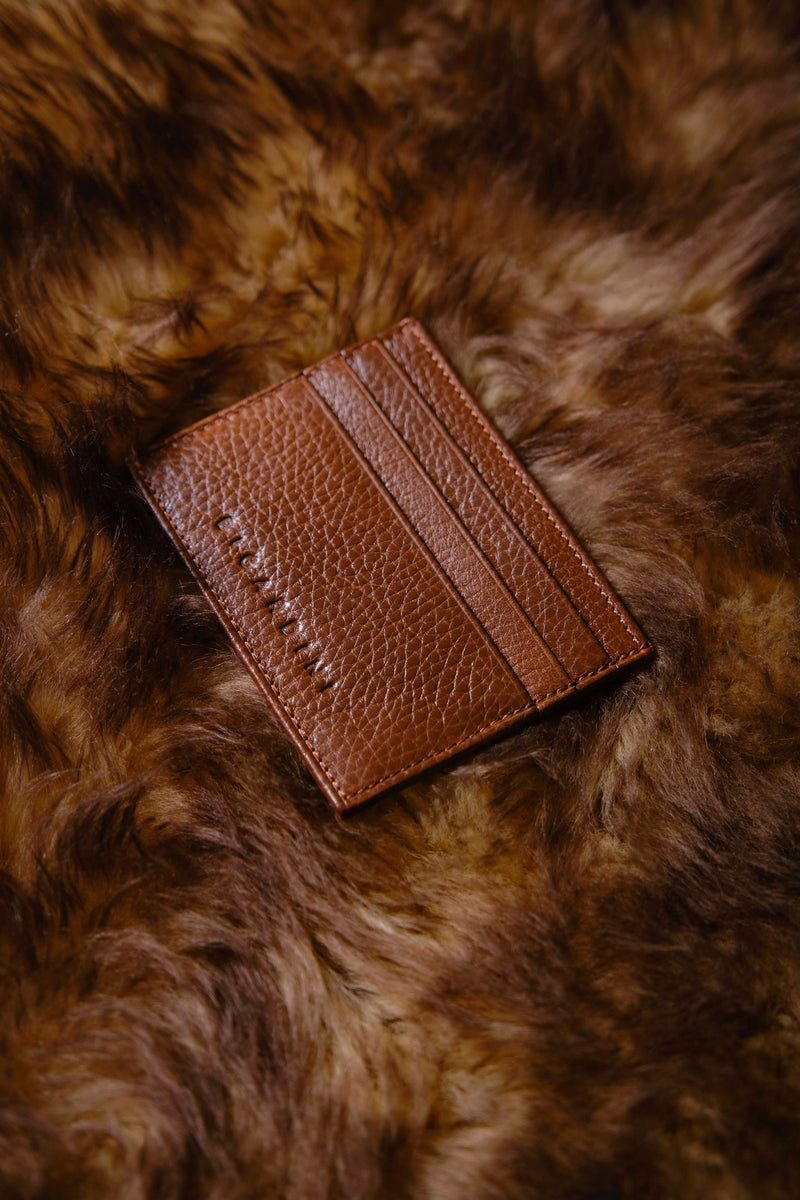 Brown Floater Leather Slim Wallet
