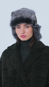 Cappello invernale Everest Unisex in Shearling Trapper - Khaky