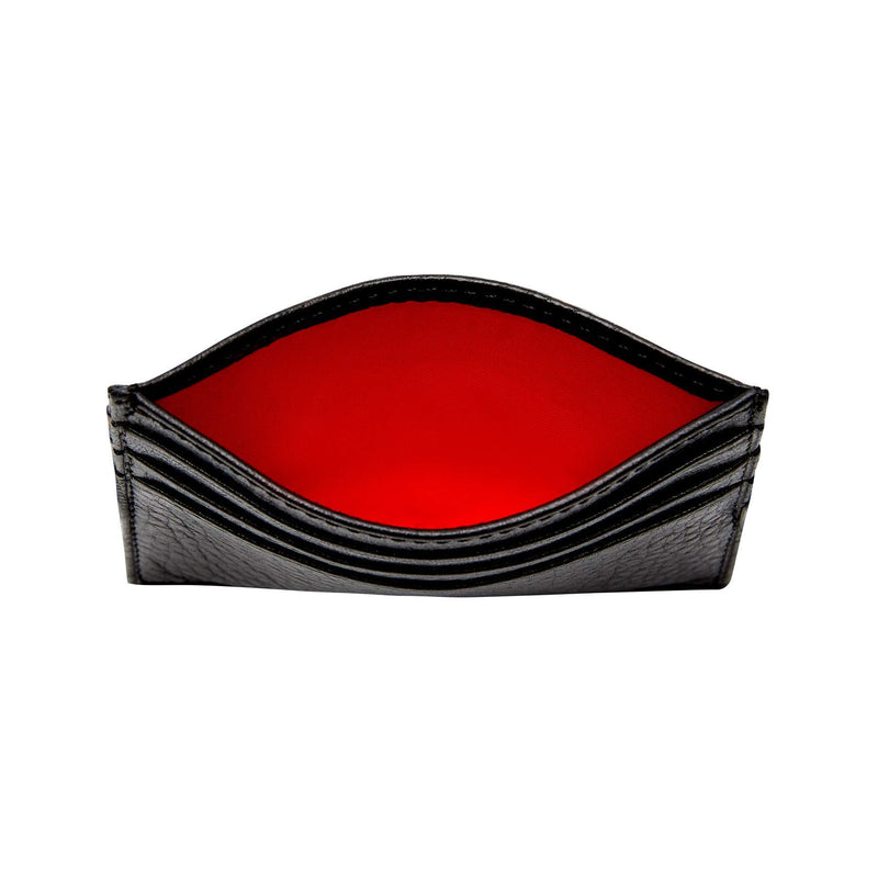 Black Floater Leather Slim Wallet - bigardinileather