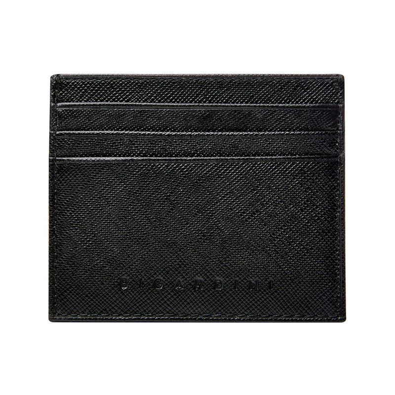 Black Saffiano Leather Slim Wallet - bigardinileather