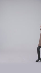Holy Reversible Cashmere Coat - Cappuccino/Grey