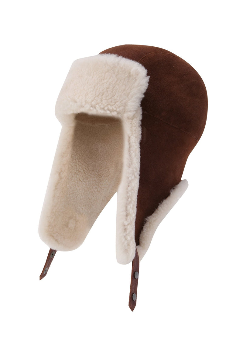 Logan Unisex Shearling Aviator Winter Hat - Bigardini Leather