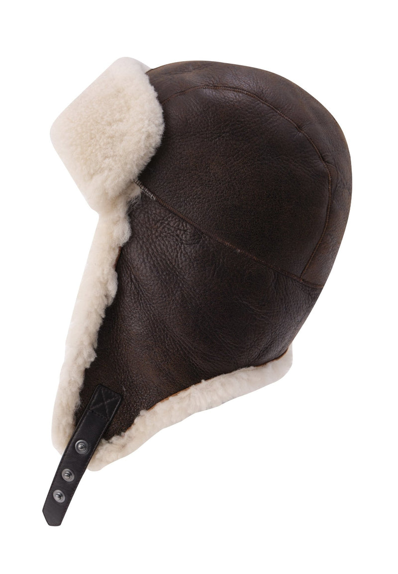 Sheepskin English Hat - Brown