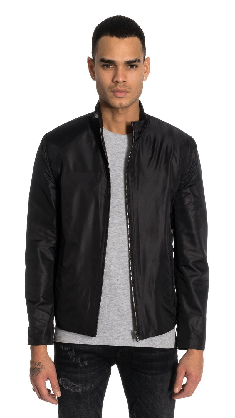 Loris Black Mens Reversible Leather Jacket - Bigardini Leather