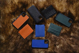 Orange Saffiano Leather Slim Wallet - bigardinileather