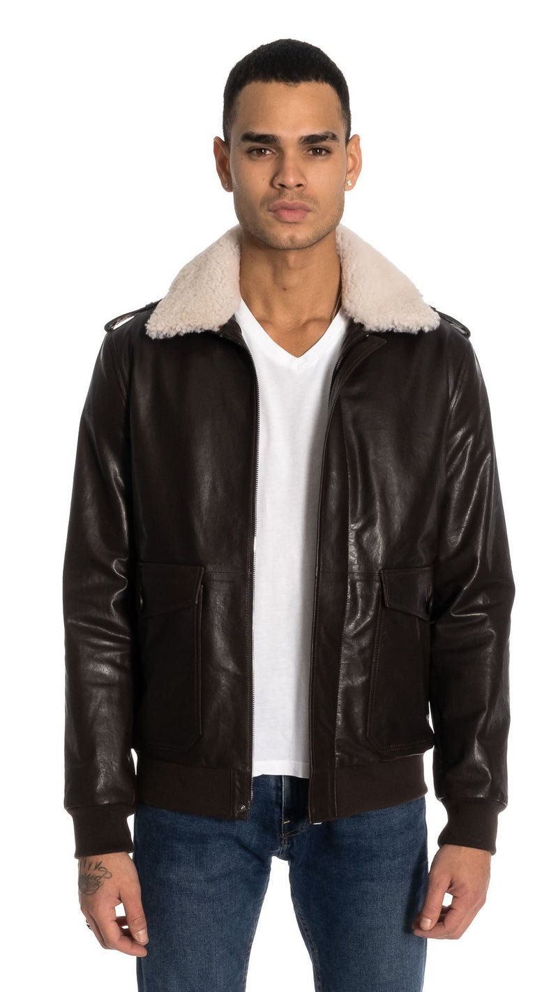 Wright Aviator Leather Jacket - Bigardini Leather