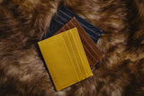 Yellow Floater Leather Slim Wallet - bigardinileather